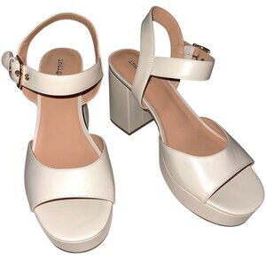 Indigo Rd. Women’s Block Heel Sandals – Size 9.5 – Off White Cream – Worn Once –